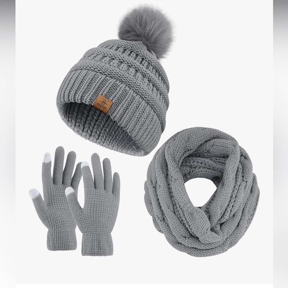 Winter Warm Knitted Sets Winter Touchscreen Glove… - image 1